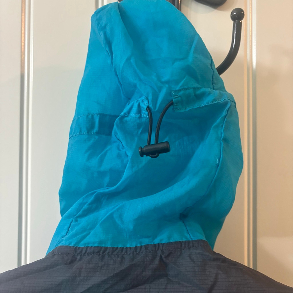 Rabbit Gray & Blue Ultralight Swish Windbreaker Jacket Unisex Large 100% Nylon - Picture 6 of 7